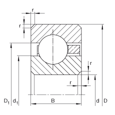 INA薄截面轴承 CSCB040, 深沟球轴承，类型C，运行温度 -54°C 到 +120°C