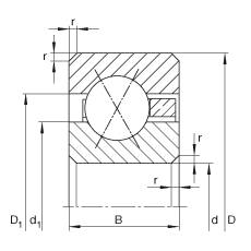 INA薄截面轴承 CSXG350, 四点接触球轴承，类型X，运行温度 -54°C 到 +120°C
