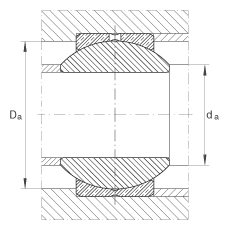 INA关节轴承 GE5-PB, 根据 DIN ISO 12 240-1 标准，尺寸系列 K，需维护