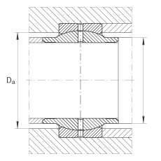 INA关节轴承 GE100-LO, 根据 DIN ISO 12 240-1 标准，需维护