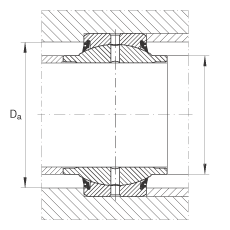 INA关节轴承 GE35-HO-2RS, 根据 DIN ISO 12 240-1 标准, 需维护，两侧唇密封