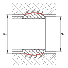 INA关节轴承 GE6-UK, 根据 DIN ISO 12 240-1 标准，免维护