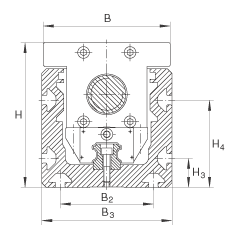INA直线执行器 MKUSE25-KGT20, 带有六排球的滑块