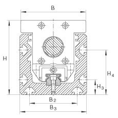 INA直线执行器 MKUE-25-KGT40, 带有四排球的滑块