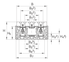 INA串联直线执行器 MDKUE15-3ZR, 带有两排球的滑块