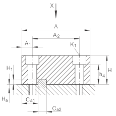 INA导轨 UZN16260-A, 标准精度等级 Q6