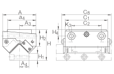 INA适配器 AVL19069, 直线滚子轴承，用螺栓从侧面安装