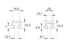 INA直线执行器 MLFI200-3ZR, 内导向滑块，带三个齿形带