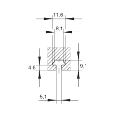 INA直线执行器 MLFI25056-ZR, 内导向滑块