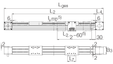 INA直线执行器 MKLF32086-ZR, 两个滑块在相反方向运动