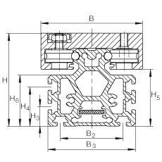INA直线执行器 MKLF32086-ZR, 两个滑块在相反方向运动