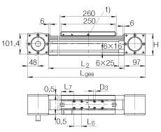 INA直线执行器 MKUVE20-B-ZR, 带有四排球的滑块