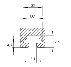 INA直线执行器 MKUVE20-B-ZR, 带有四排球的滑块