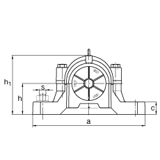 FAG直立式轴承座 SNV215-L + 20320-MB + FSV320, 根据 DIN 738/DIN739 标准的主要尺寸，剖分，带圆柱孔和紧定套的鼓形滚子轴承，毛毡密封，脂和油润滑