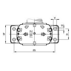 FAG直立式轴承座 SD3164-H-TS-AF-L + 23164-K-MB, 剖分，用于带锥孔和紧定套的调心滚子轴承，迷宫密封，脂润滑