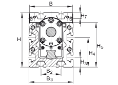INA直线执行器 MKUVE20-KGT10, 带有四排球的滑块