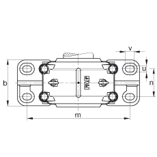 FAG直立式轴承座 SD538-N-FZ-AF-L + 222SM170-TVPA, 剖分的调心滚子轴承，毛毡密封，脂润滑