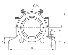 FAG直立式轴承座 SD3160-H-TS-BF-L + 23160-B-K-MB, 剖分，用于带锥孔和紧定套的调心滚子轴承，迷宫密封，脂润滑