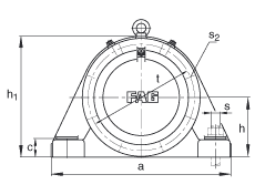 FAG直立式轴承座 BND3156-H-C-T-AL-S, 非剖分，用于带锥孔和紧定套的轴承，轴上带法兰，Taconite 密封，脂润滑